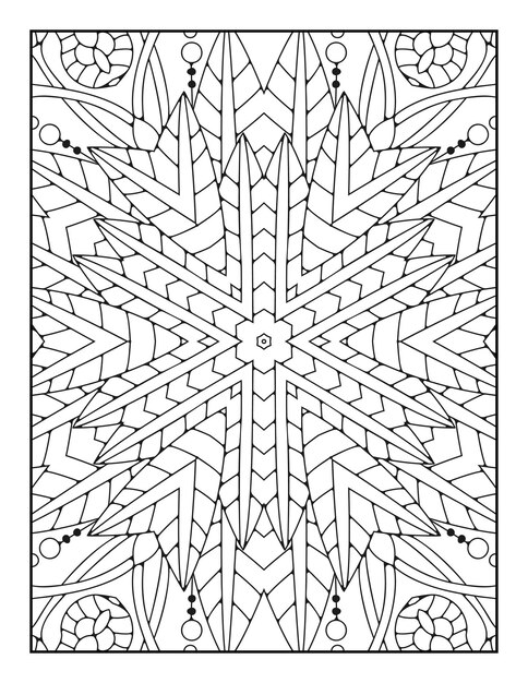 Premium vector mandala coloring page for adults and hand drawn outline mandala coloring book for kids line art