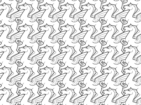 Tessellations coloring pages free coloring pages