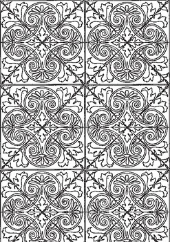 Tessellations mindfulness coloring pages