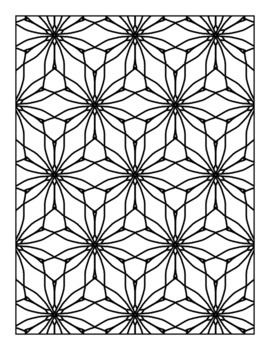 Tessellation coloring pages