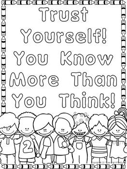 Test motivation coloring pages freebie by learning with the owl tpt