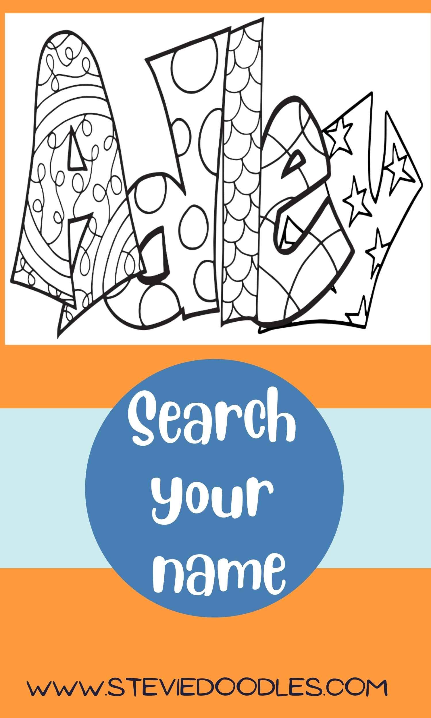 Adley free name coloring page â stevie doodles