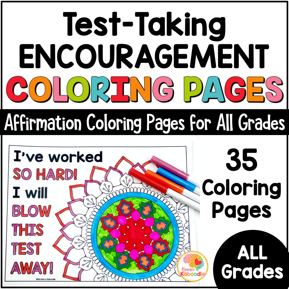 Testing motivation coloring pages for student encouragement made by teachers