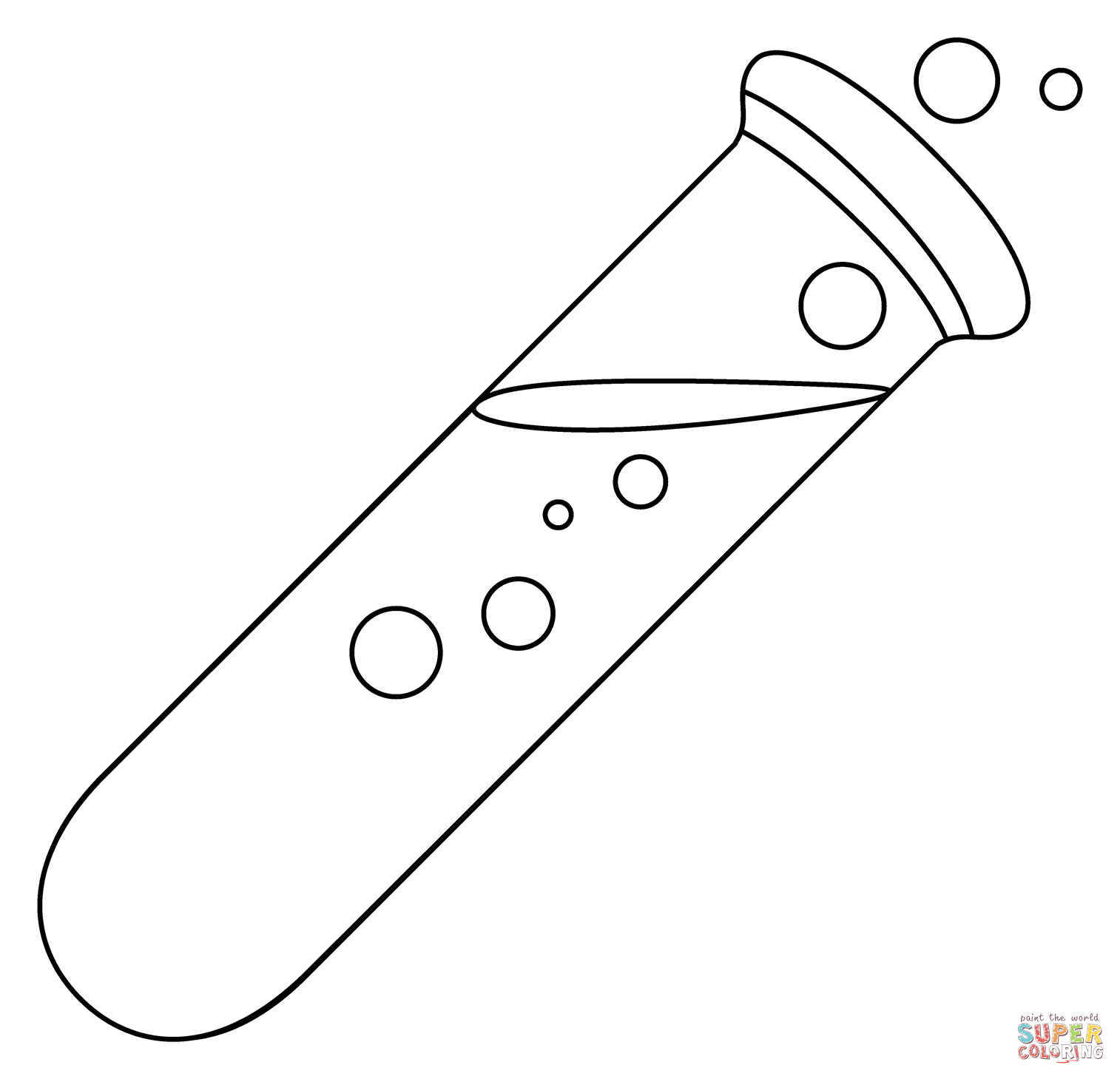 Test tube emoji coloring page free printable coloring pages