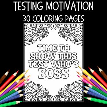 Test prep encouragement coloring coloring sheets by teachers helper