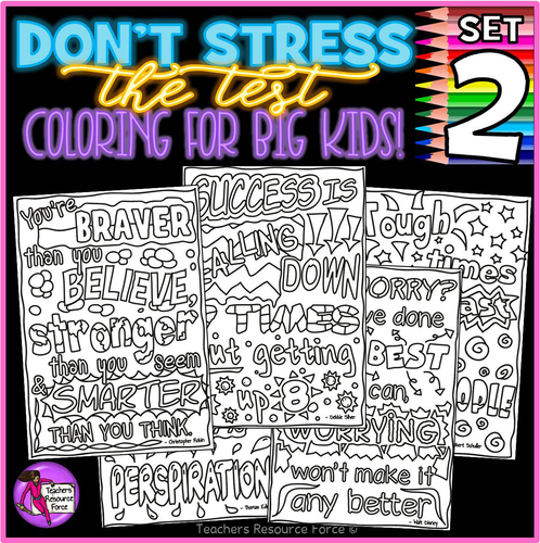 Growth mindset colouring pages posters sheets dont stress the t teaching resources