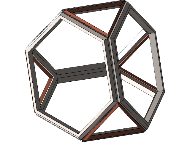 Truncated tetrahedron d cad model library