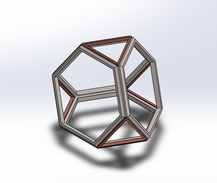 Truncated tetrahedron d cad model library