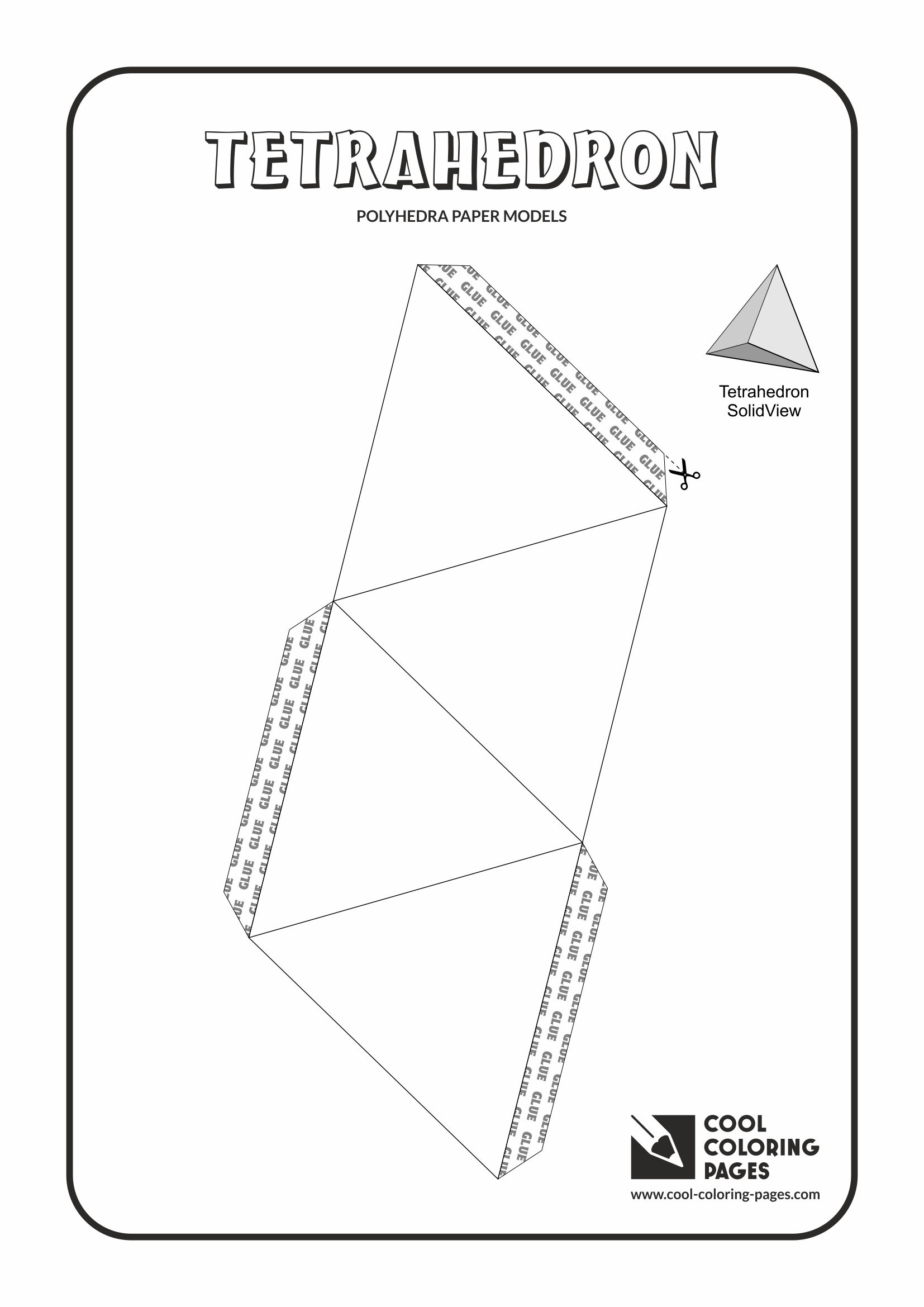 Cool coloring pages paper models of polyhedra