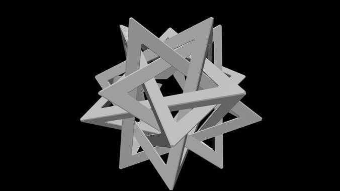 Tetrahedron star d model d printable