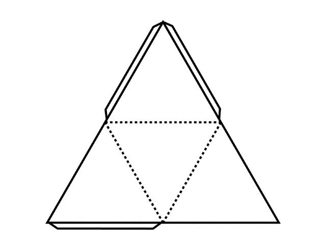 Pattern for tetrahedron clipart