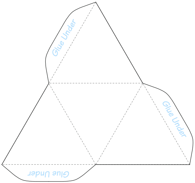 Tetrahedron model template