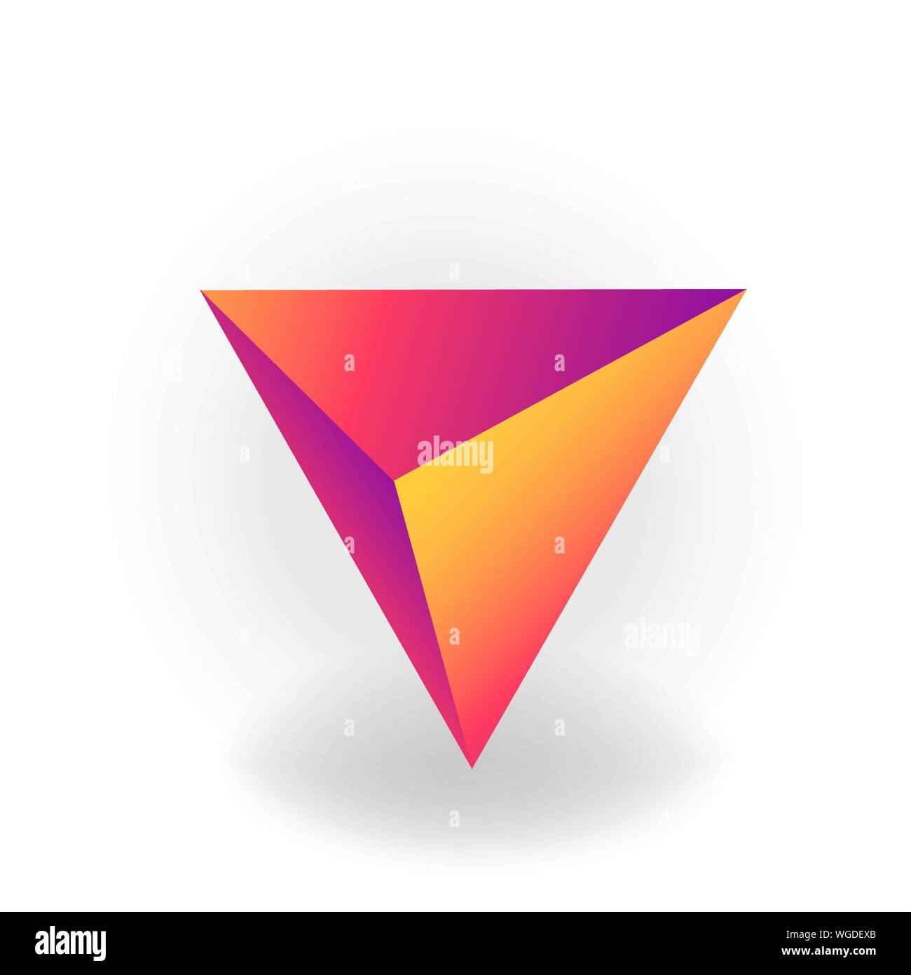 Tetrahedron cut out stock images pictures