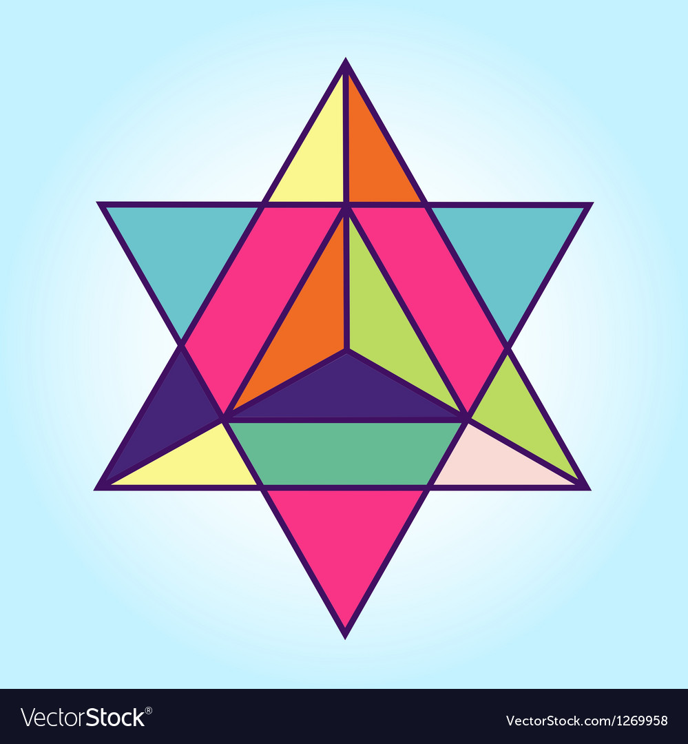 Star tetrahedron royalty free vector image