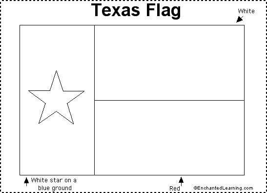 Texas flag printout