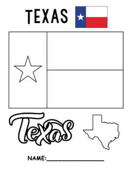 Texas flag coloring by lailabee tpt