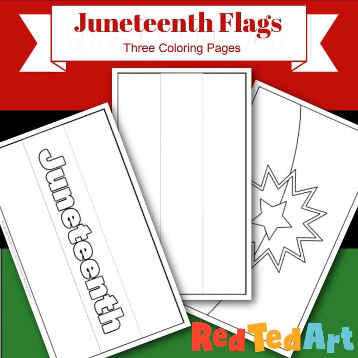 Juneteenth flag coloring page