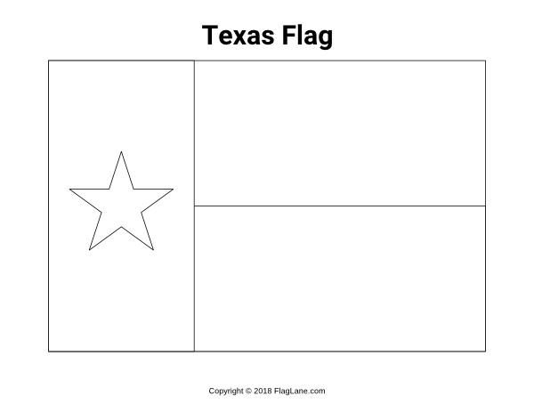 Free texas flag coloring page