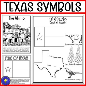 Texas flag coloring tpt