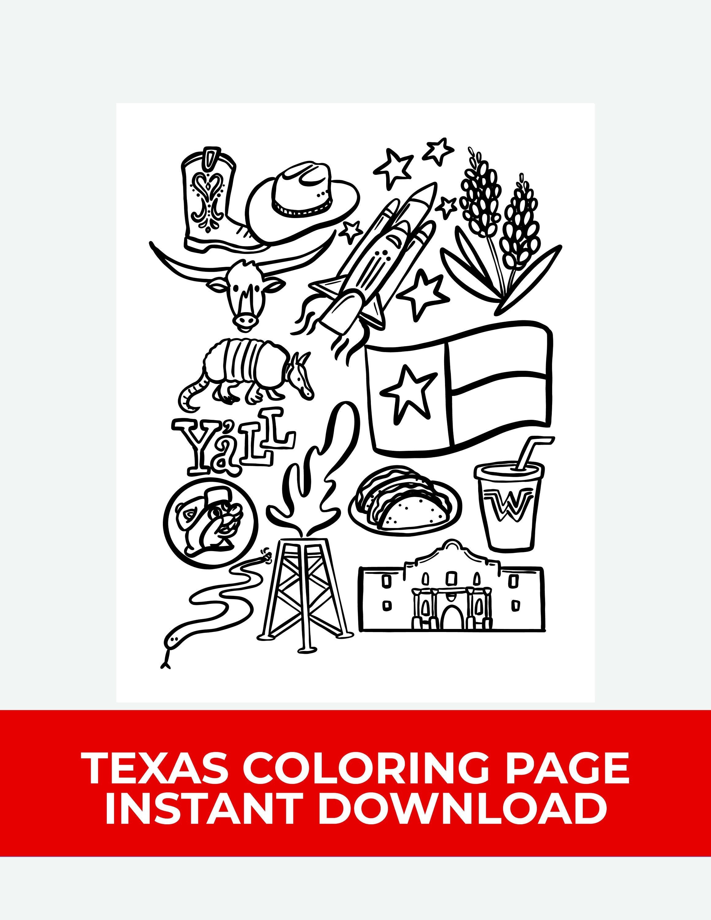 Texas coloring