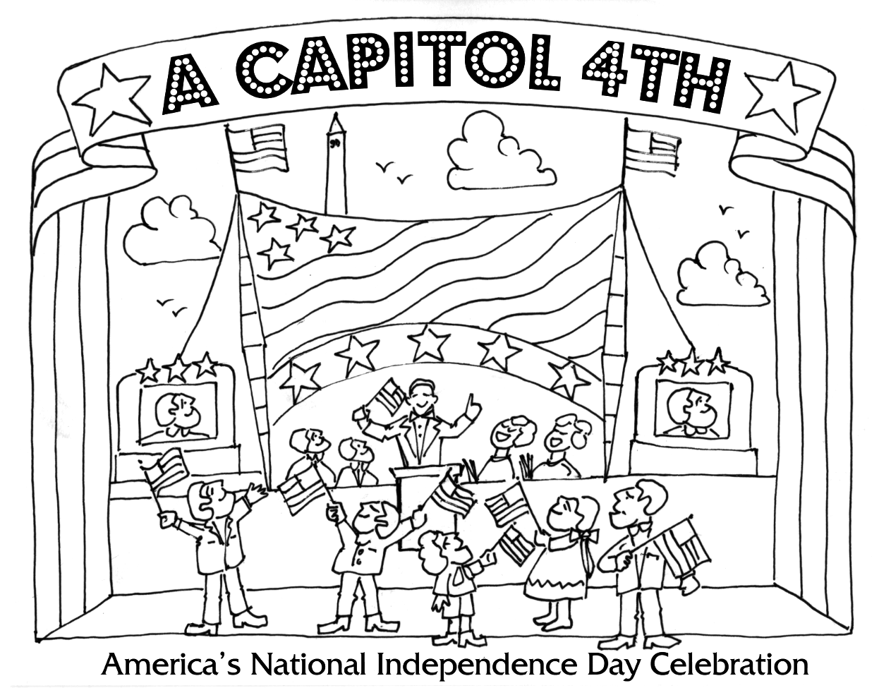 Fourth of july coloring pages a capitol fourth