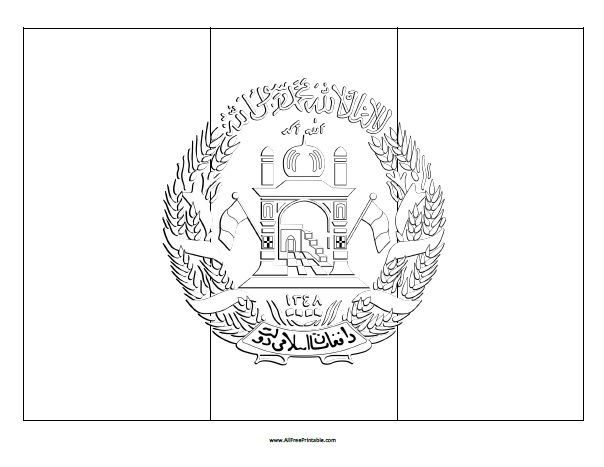 Afghanistan flag coloring page â free printable