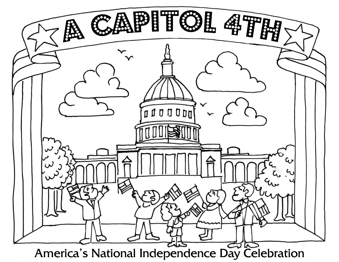 Fourth of july coloring pages a capitol fourth