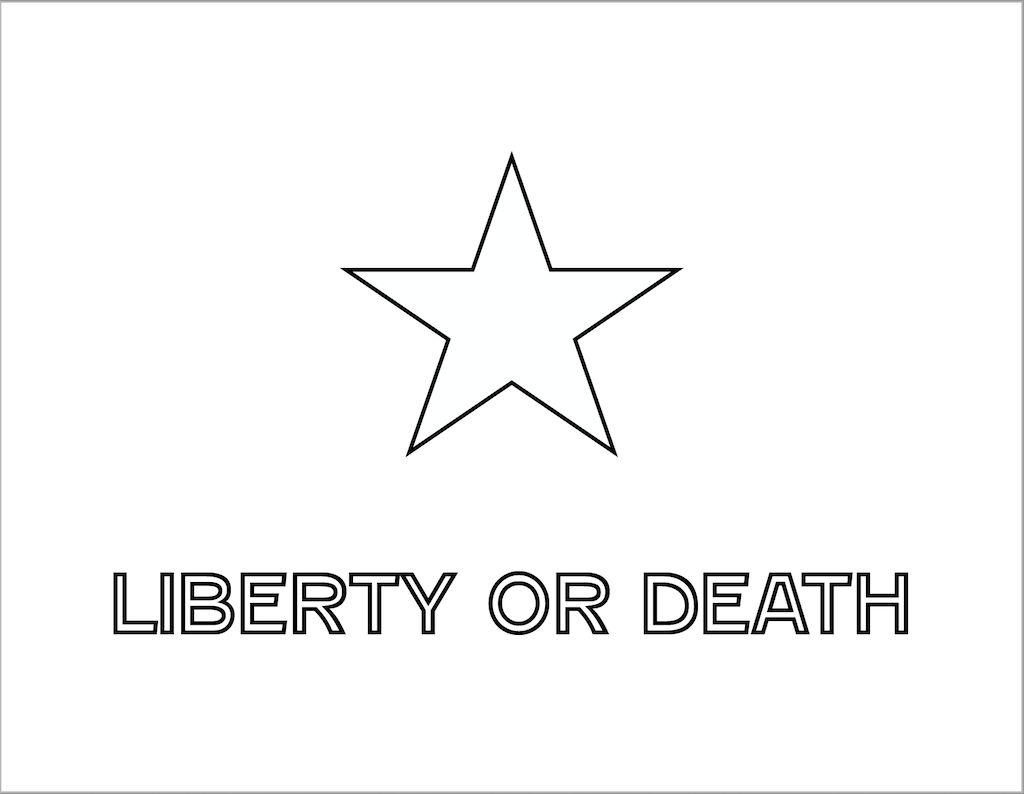 Texas historical flag coloring pages