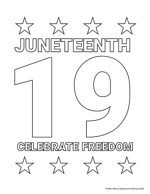 Juneteenth coloring pages free printable mrs merry