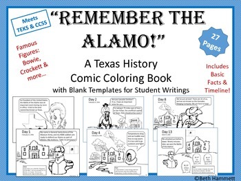 Texas history remember the alamo texas history ic coloring book