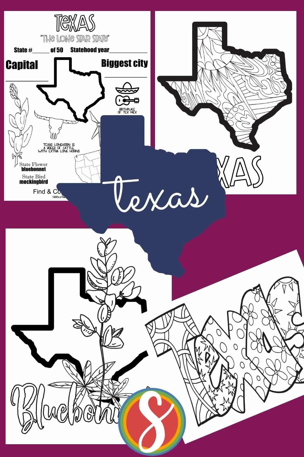 Free texas coloring pages â stevie doodles