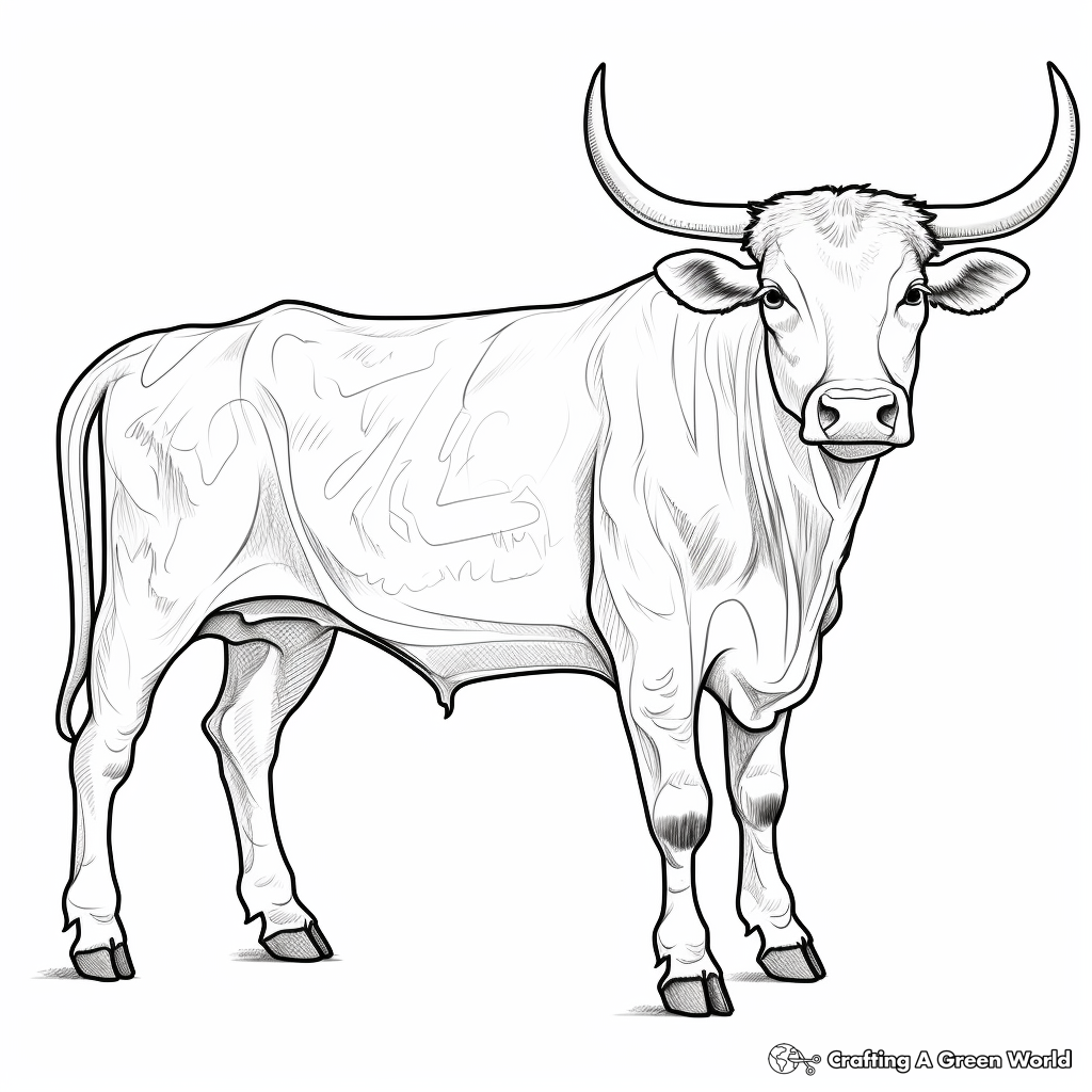 Longhorn coloring pages