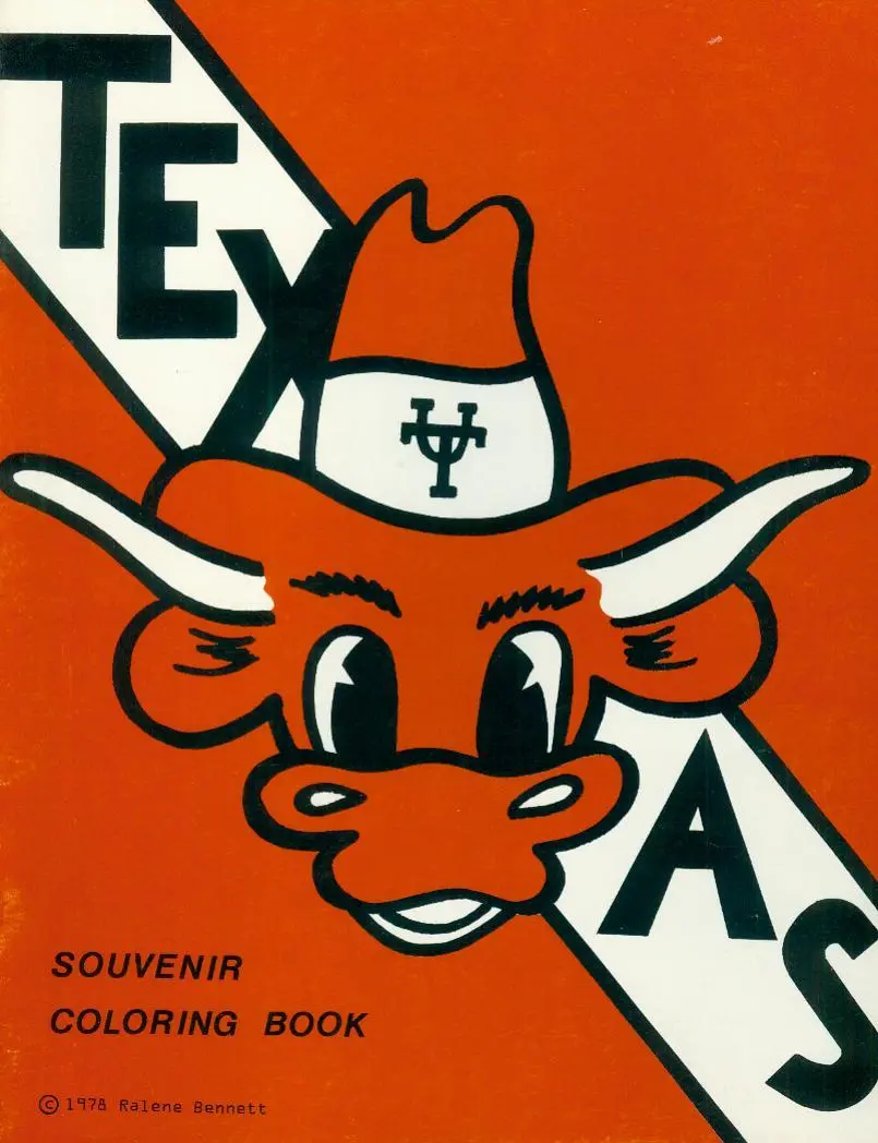 Souvenir coloring book utuniversity texas austin football champs bevo