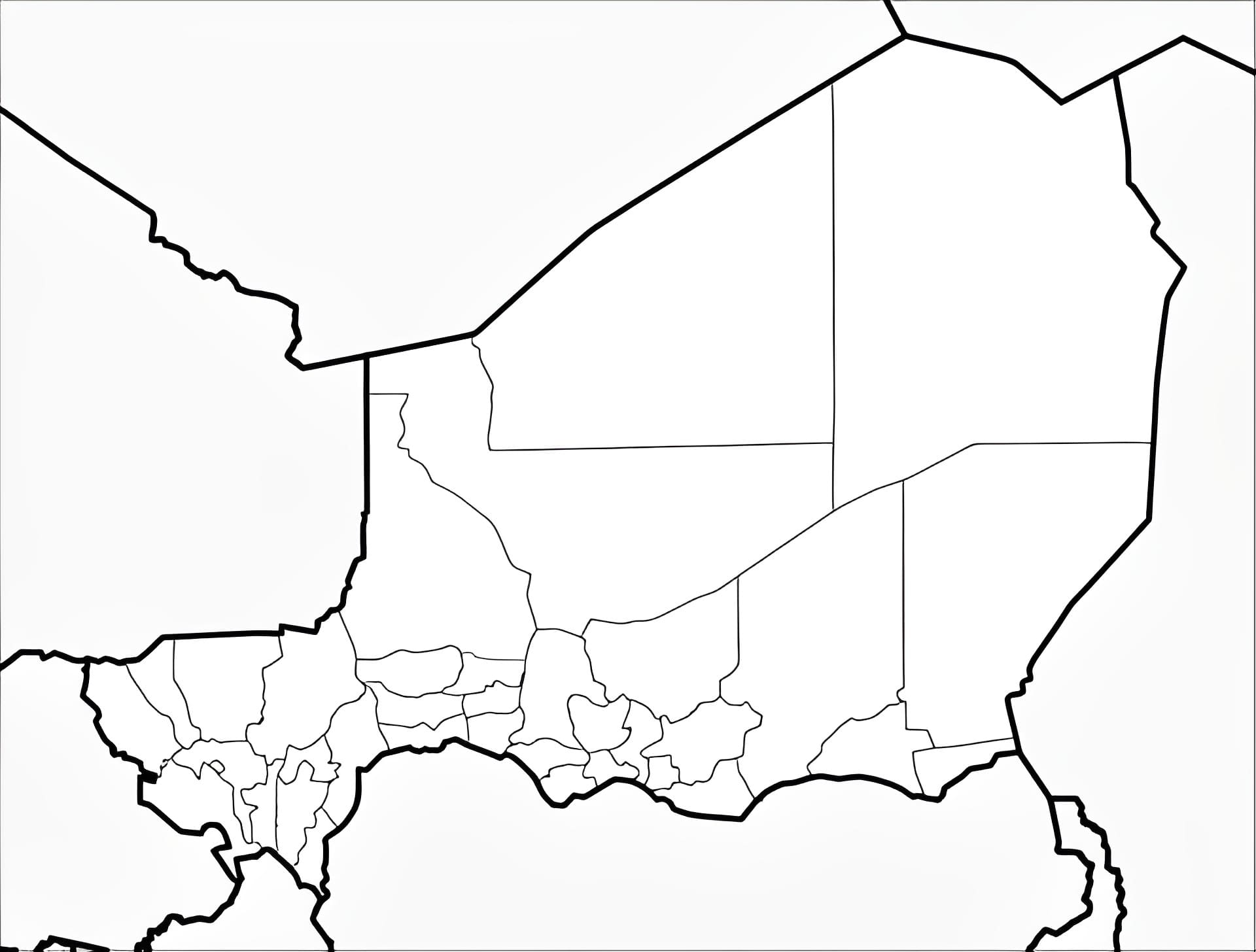 Niger map coloring page