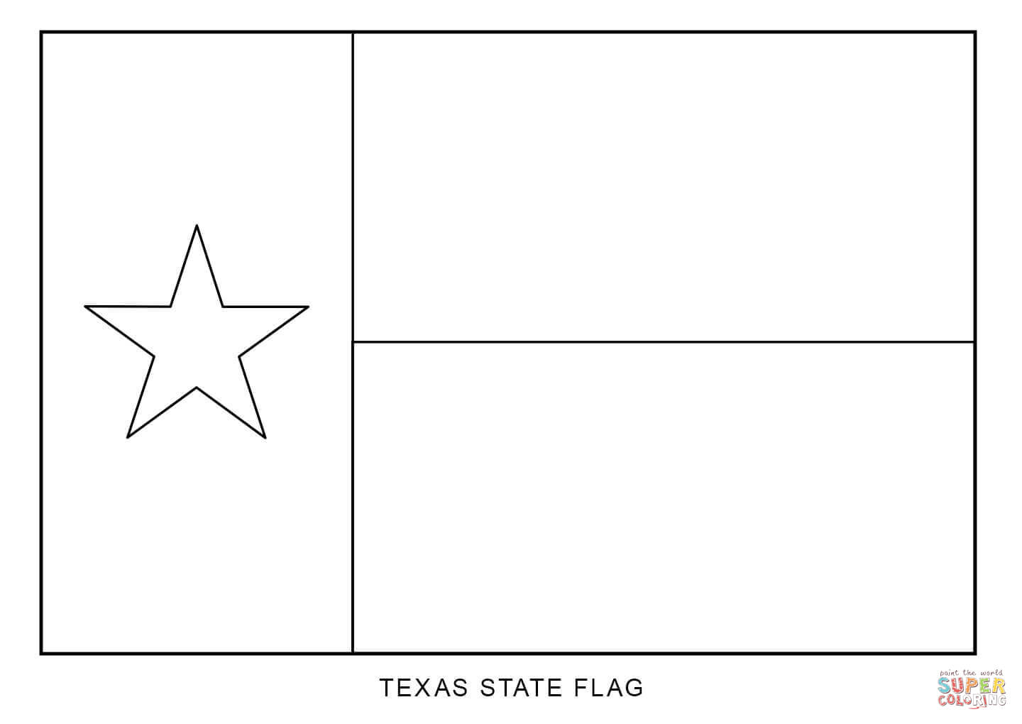 Texas state flag coloring page free printable coloring pages