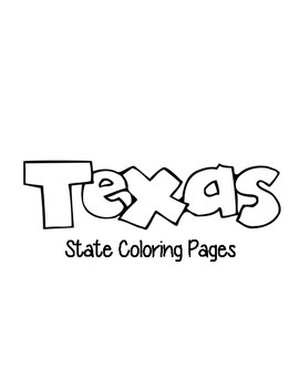 Texas state coloring pages by loving life in kindergarten tpt