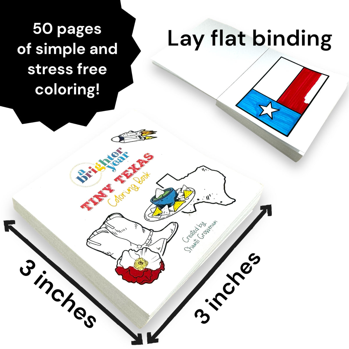 Tiny texas mini coloring book â a brighter year