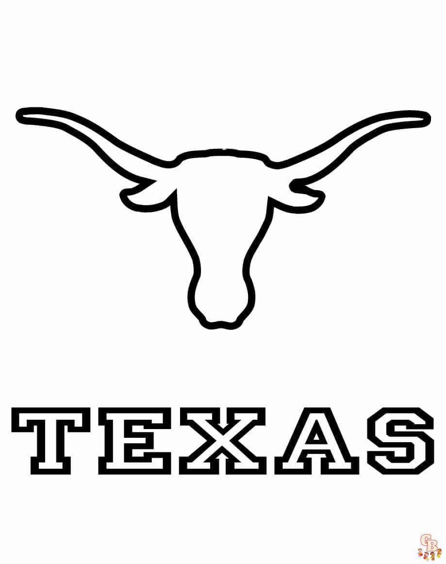 Printable texas coloring pages free for kids and adults