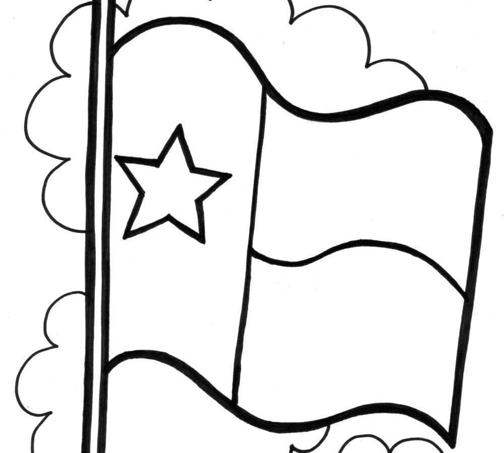 Texas flag coloring page