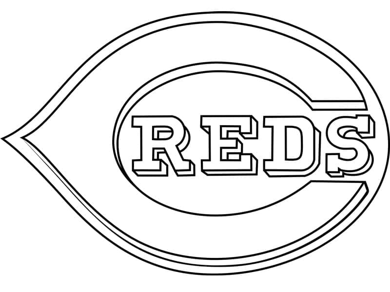 Cincinnati reds logo coloring page