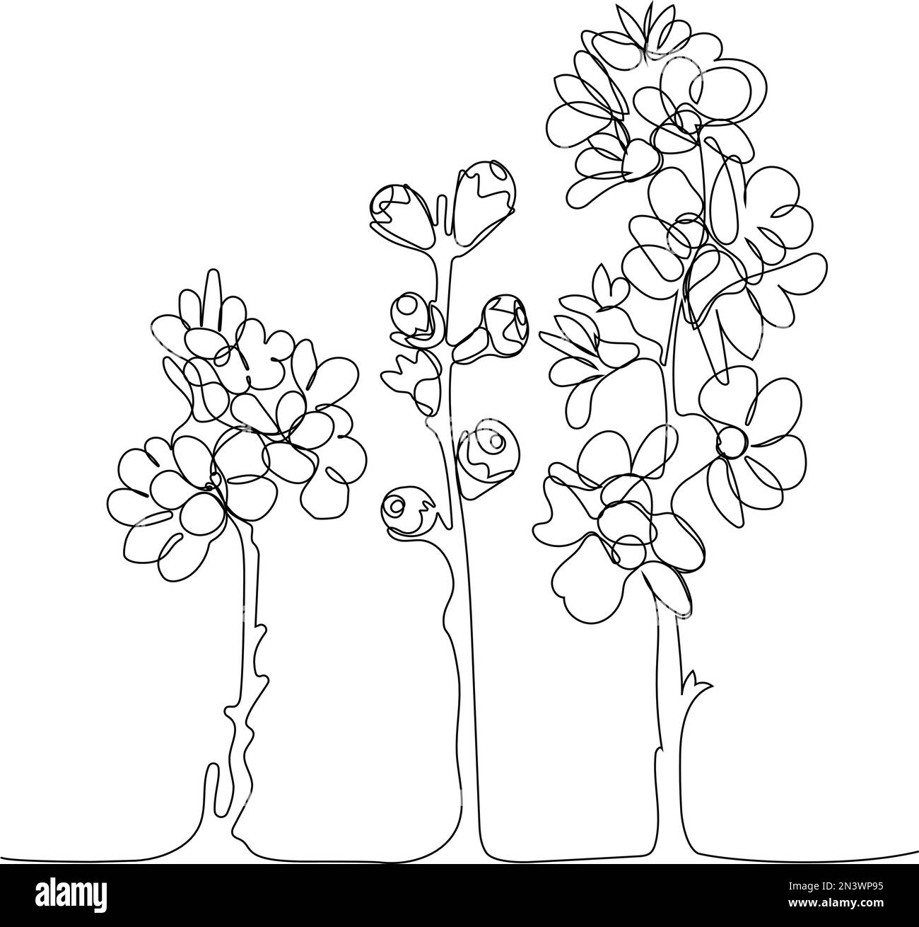 Bellflower illustration black and white stock photos images