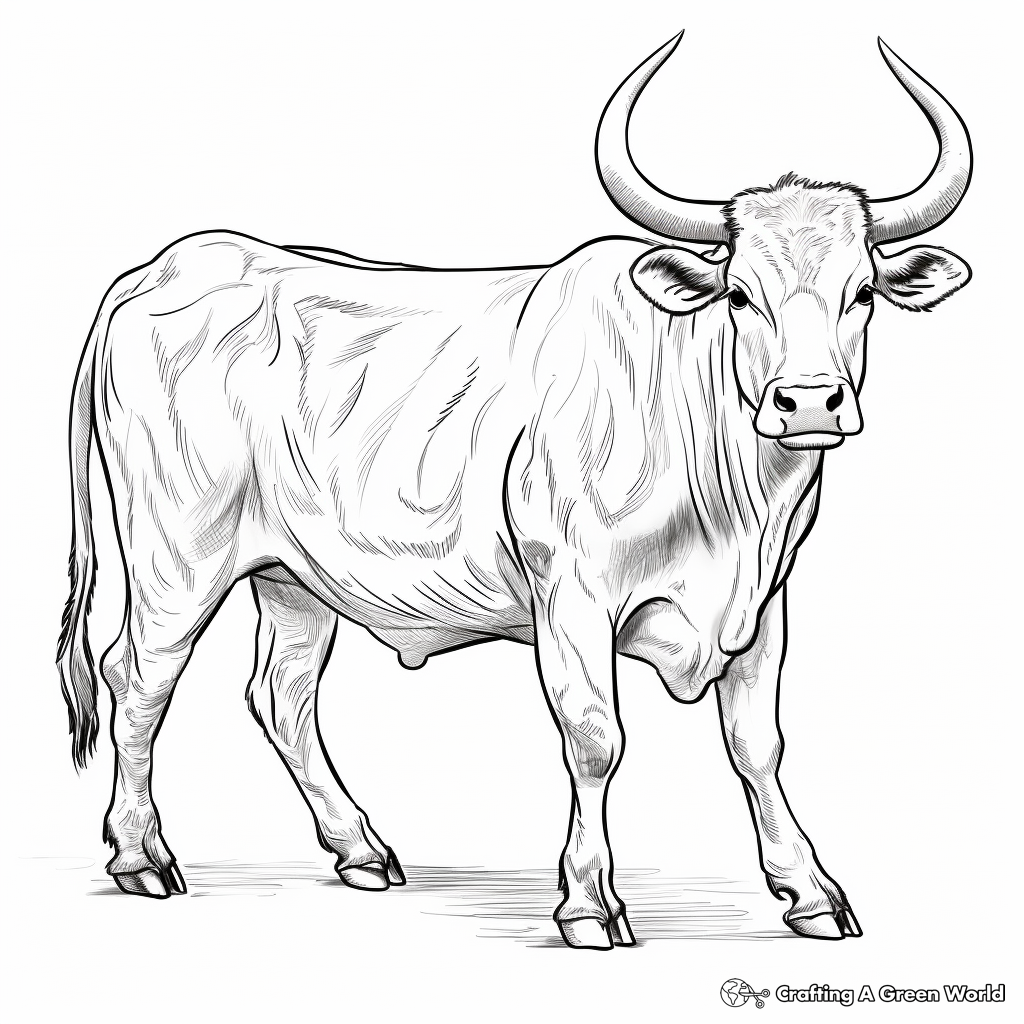 Longhorn coloring pages