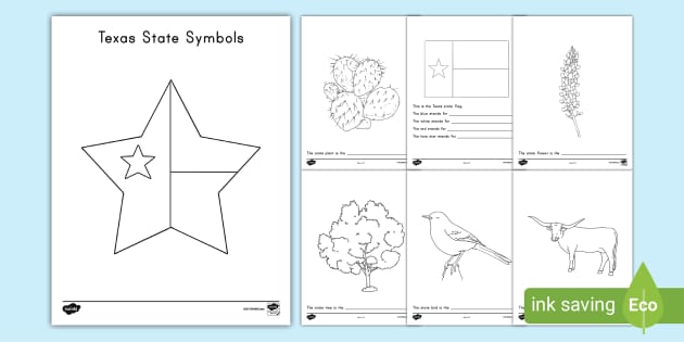 Texas state symbols activity booklet teacher