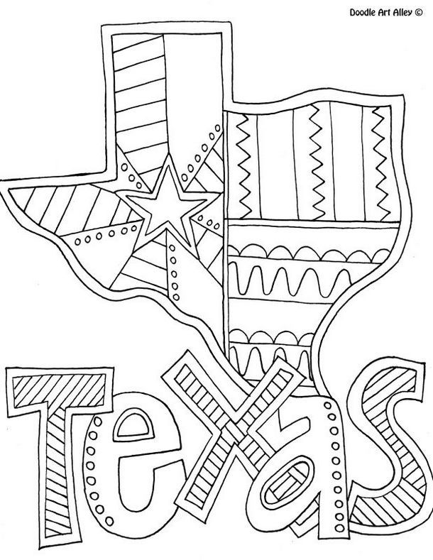 Texas symbol coloring pages