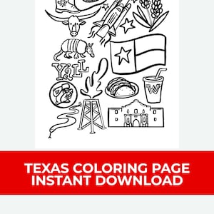 Texas coloring page