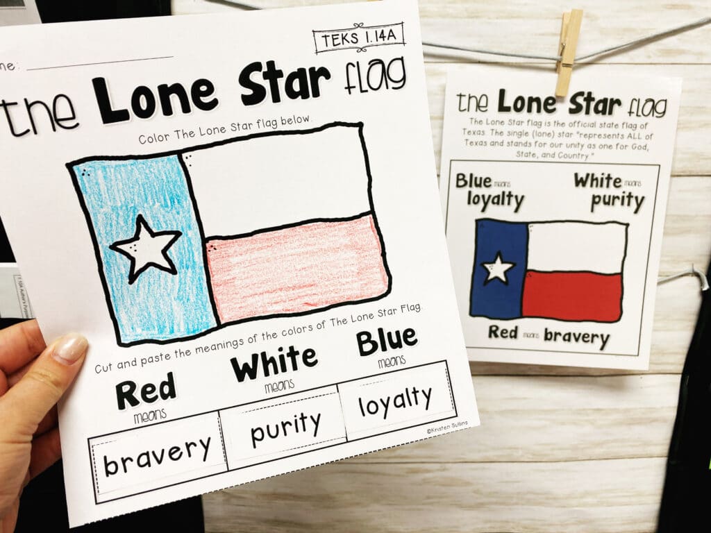 Texas activities for first grade