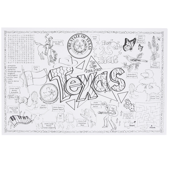 Texas symbols facts funsheet pack of grades prek