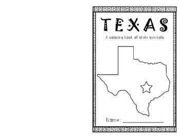 Texas symbols coloring book by resources to the rescue tpt