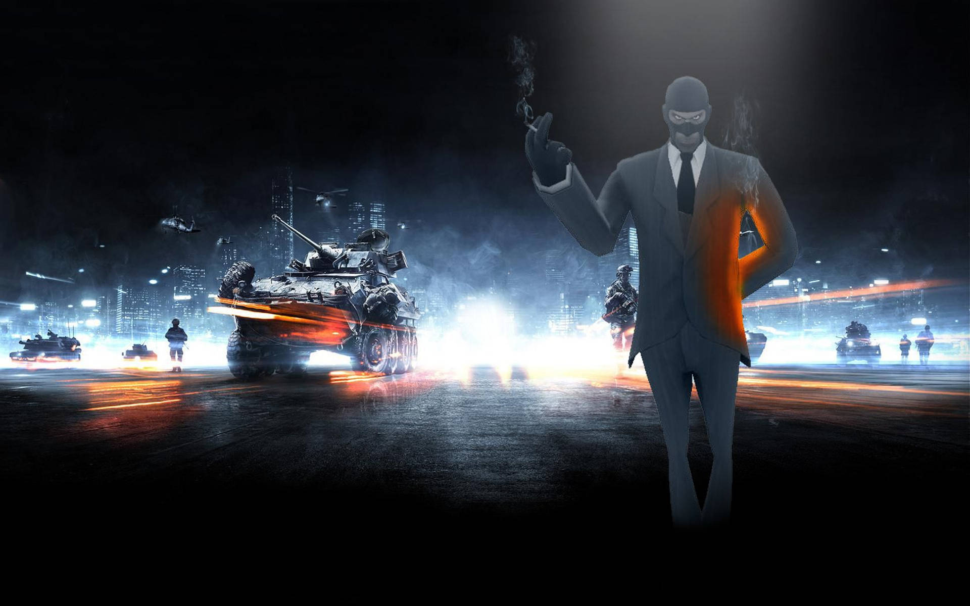 Download tf spy in battlefield background wallpaper