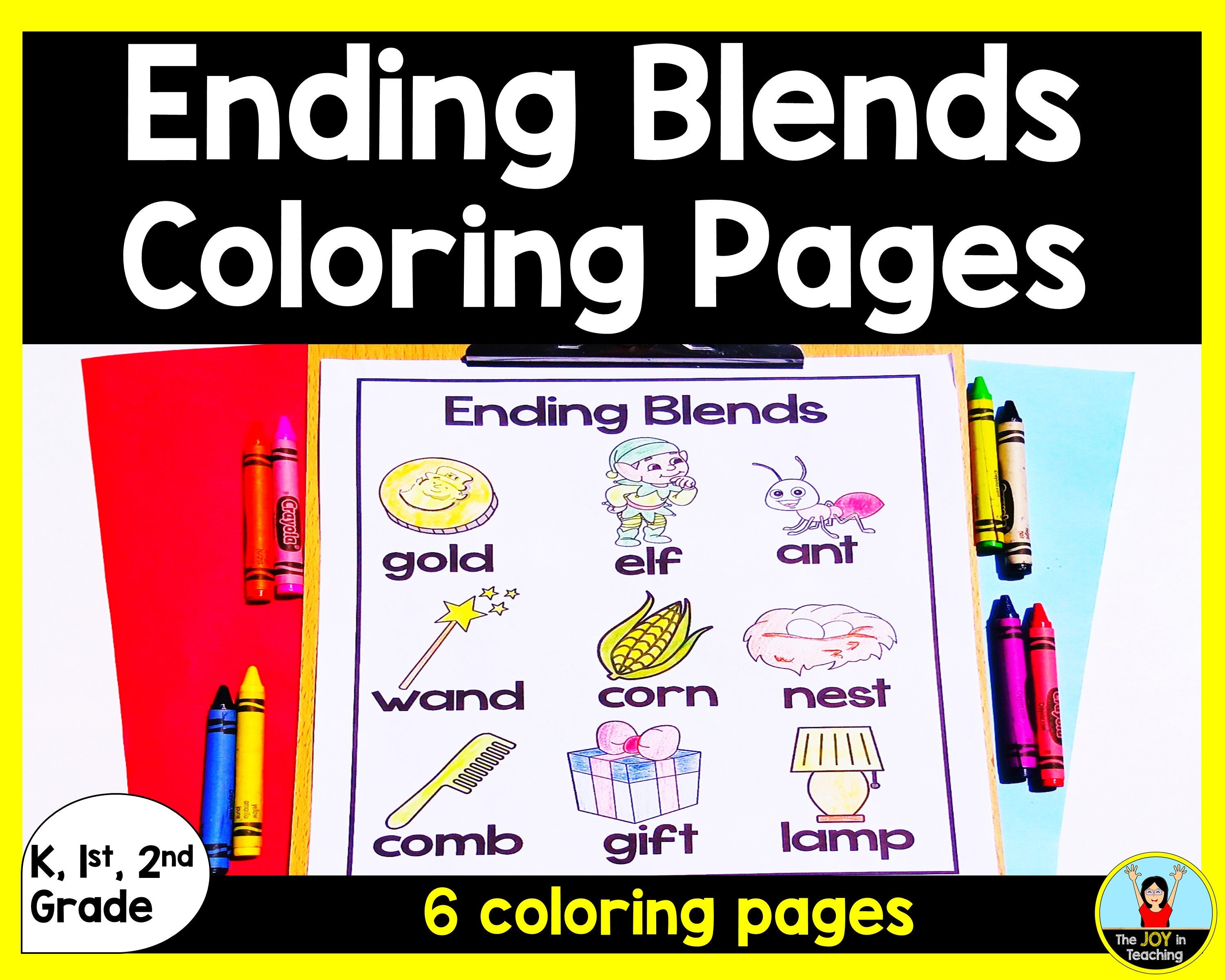 Beginning blends coloring pages